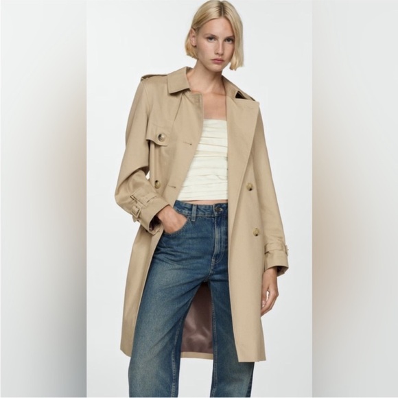 Mango Jackets & Blazers - Mango Double Breasted Trench Coat